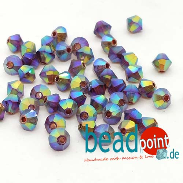 MC Bead 451 Bicone 3mm vivid Siam AB2X 50 Stück