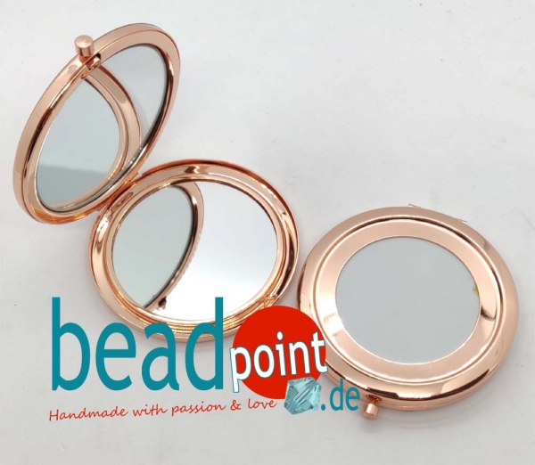 Taschenspiegel, 70mm, (57mm innen) rose gold
