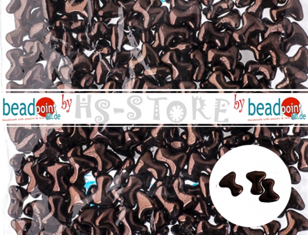 Tee Bead 2x8mm black/vegas violett Preciosa 40 St