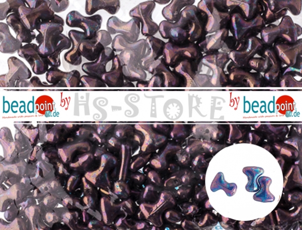Tee Bead 2x8mm vegas iris purple Preciosa 40 Stk