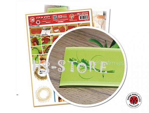 Ear&Wreath Ohr/Kranz quilling tamplate 21,0 x 29,7 cm