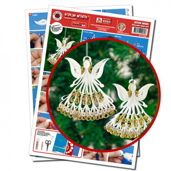Sister Angel quilling template
