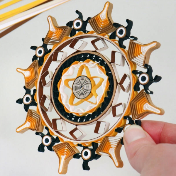 African Sun Mandala Template