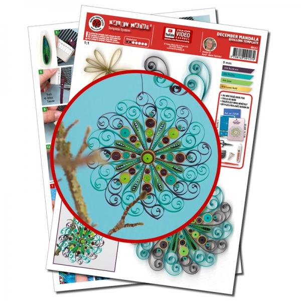 Dezember Mandala Template A4