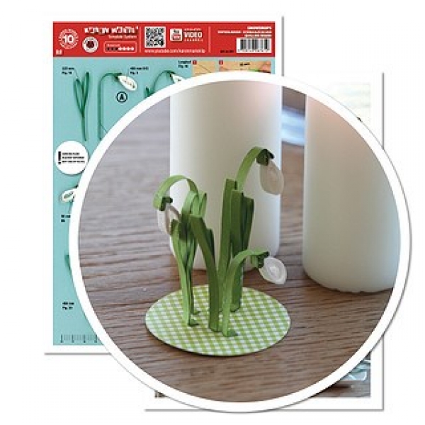 Snowdrops quilling bord 21,0 x 29,7 cm