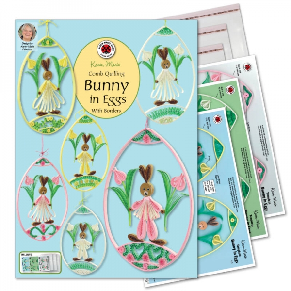 Quilling Bunny in Eggs mit Vorlagen