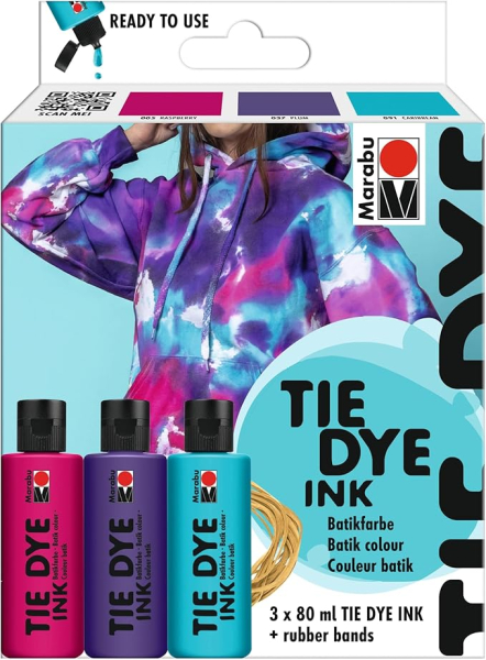 Marabu Tie Dye Ink Set 3 x 80 ml Trend