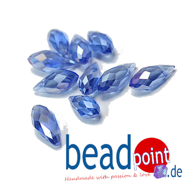 Drop 6x12mm Sapphire AB 10 pcs