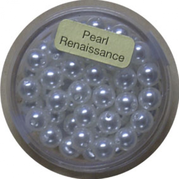 Wachs-Glasperle 6 mm weiß 55 St.