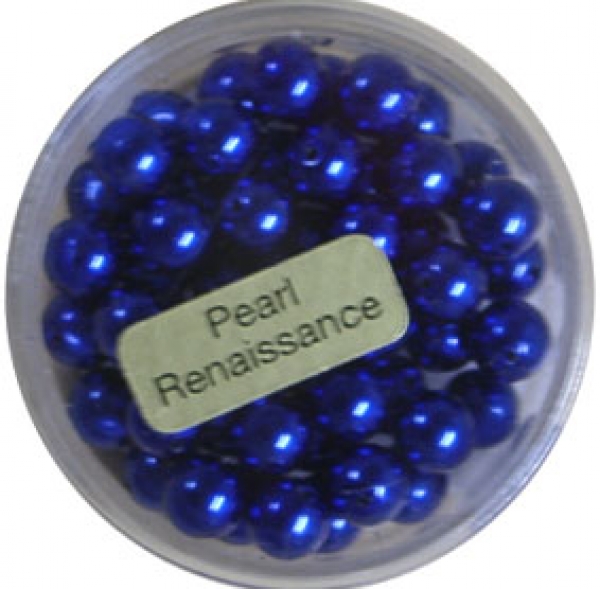 Wachs-Glasperle 6 mm dunkelblau 55 St.