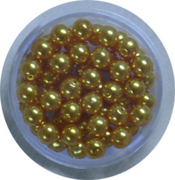 Wachs-Glasperle 6 mm hellorange 55 St.