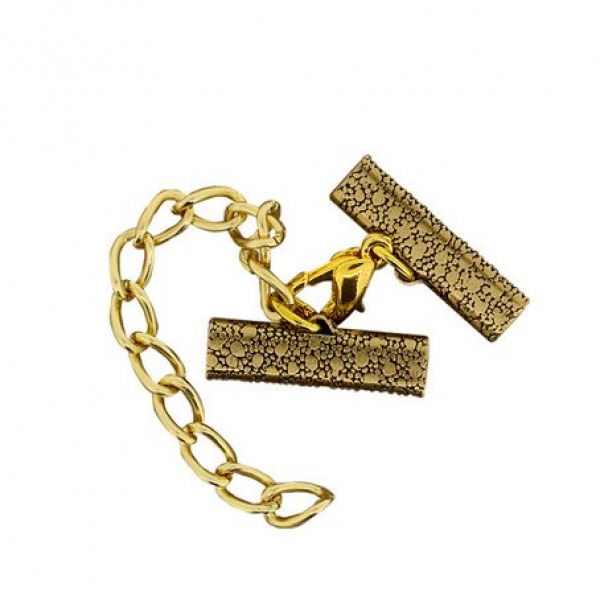 Verschluss altgold 19,5x5mm 1 Stück