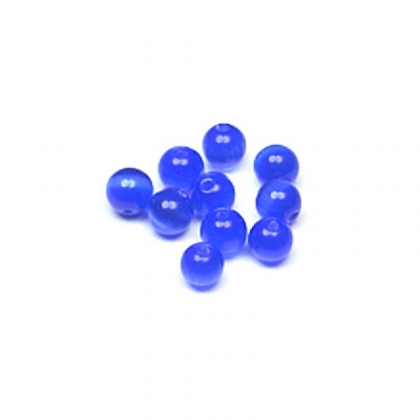 Cat-Eye-Perlen 6 mm royalblau 10 St.