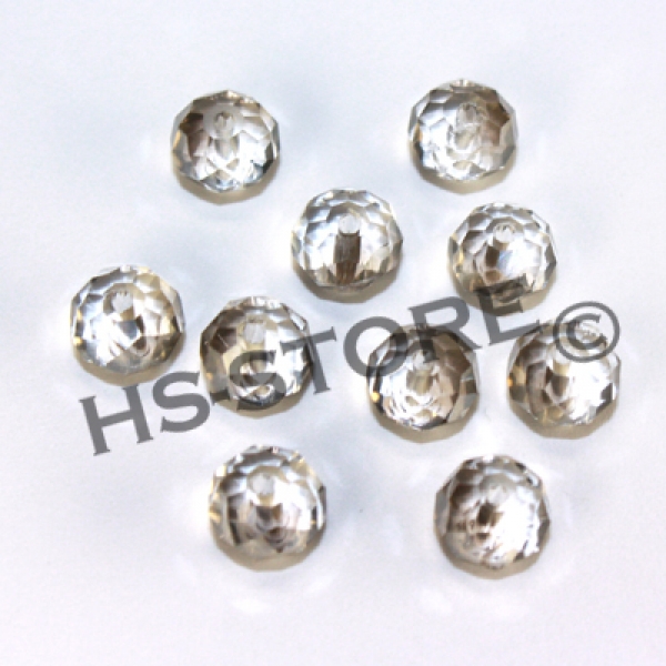 Glasschliffperle 8mm black diamond 10 Stk.
