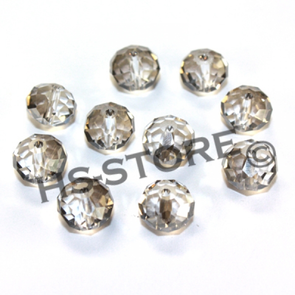 Glasschliffperle black diamond 10mm 10 Stk