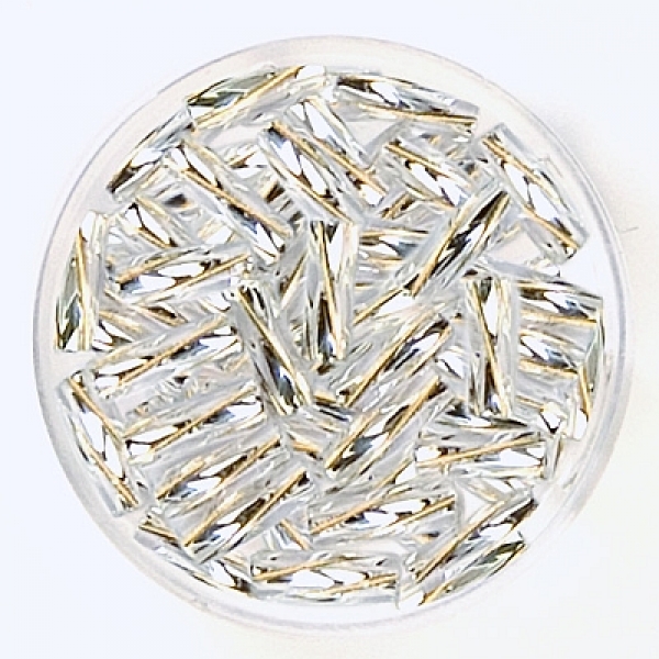 Glasstifte silbereinzug twisted kristall/gold 10mm 15gr.