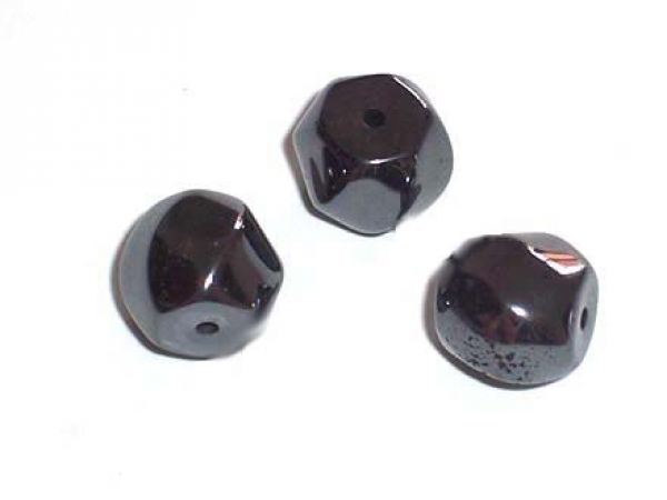 Hematite Walze innen geschliffen 10*16mm 1 Strang