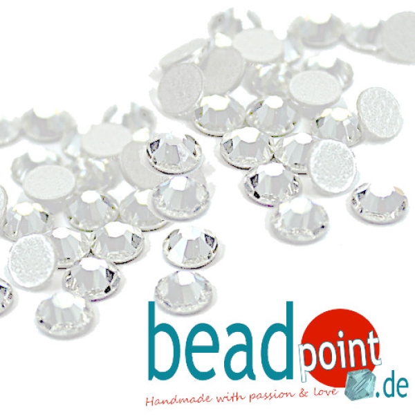 Hotfix Rose Maxima 438 SS16 4mm white opal HF 25 Stück