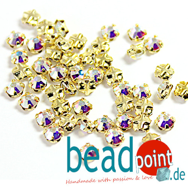 MXM Chaton Rose/Montees SS10 crystal AB /GL 50 Stück