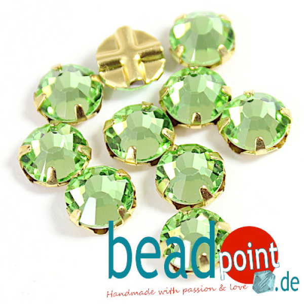 MXM Chaton Rose/Montees SS30 Peridot /GL 10 Stück