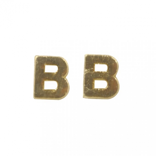 Wachsbuchstaben, 9 mm, B, gold, SB-Btl. 2 Stück