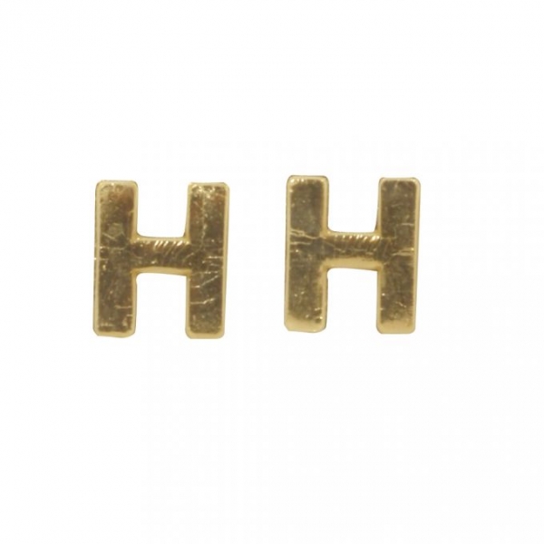 Wachsbuchstaben, 9 mm, H, gold, SB-Btl. 2 Stück