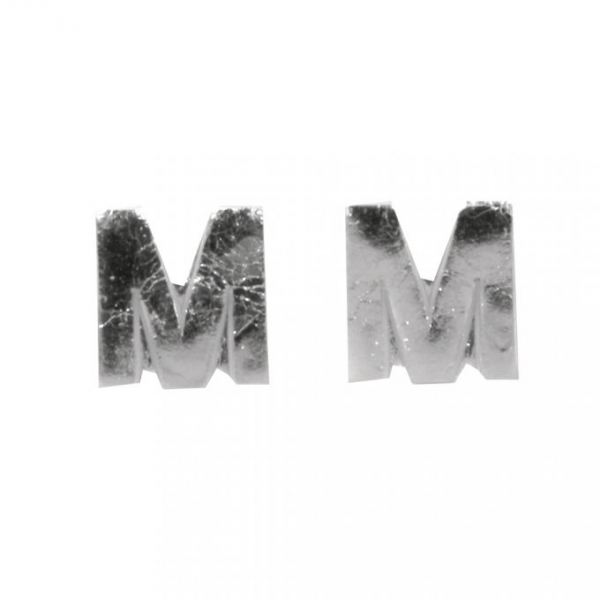 Wachsbuchstaben, 9 mm, M, silber, SB-Btl. 2 Stück