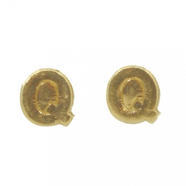 Wachsbuchstaben, 9 mm, Q, gold, SB-Btl. 2 Stück