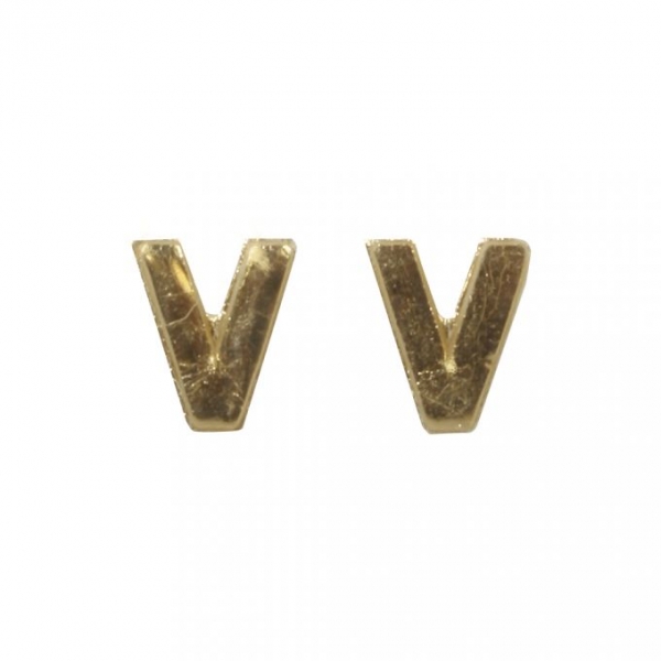 Wachsbuchstaben, 9 mm, V, gold, SB-Btl. 2 Stück