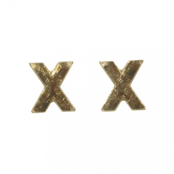 Wachsbuchstaben, 9 mm, X, gold, SB-Btl. 2 Stück