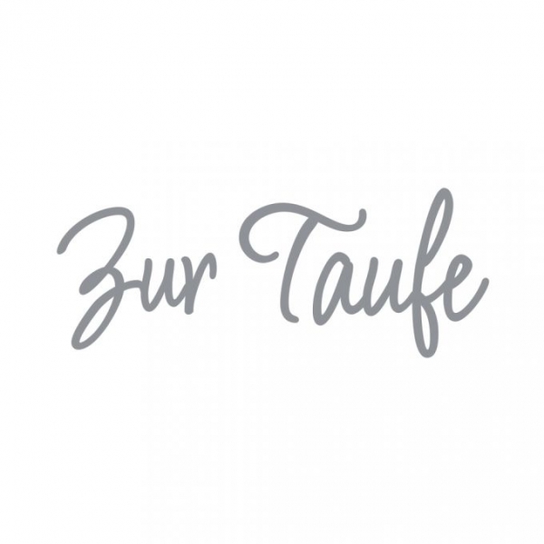 Wachsschrift: "Zur Taufe", silber, SB-Btl 1Stück