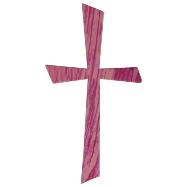 Wachsmotiv Kreuz, pink, 10,5x5,5cm, SB-Btl 1Stück