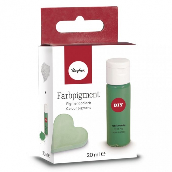Farbpigment, piniengrün, PET Flasche, SB-Box 20ml