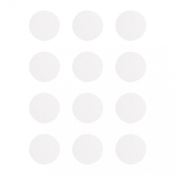 Blanko-Sticker rund,12 St/Bogen, 2,5cm ø, weiß, 80g, permane