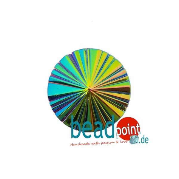 Pyramide Cabochon Schwarz silberiris 18mm