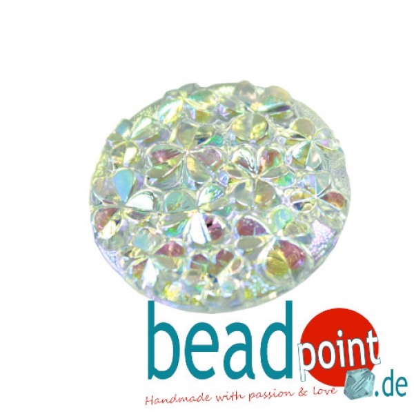 Kleeblätter Cabochon crystal AB CAL 27mm