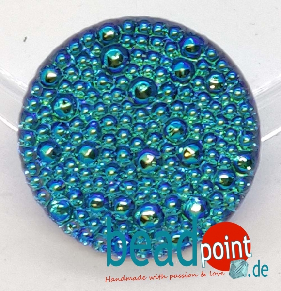 Bubble Cabochon kristall bermuda hell AB 22mm