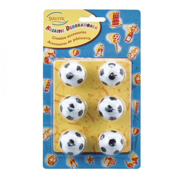 Fussball Kerzen-Set, 6-tlg. Candle set soccer 6 pcs.