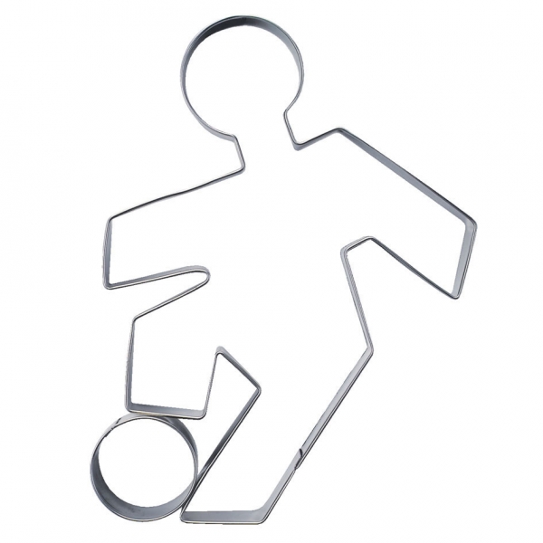 Fussballspieler 9 cm Edelstahl Football player 9 cm st. stee