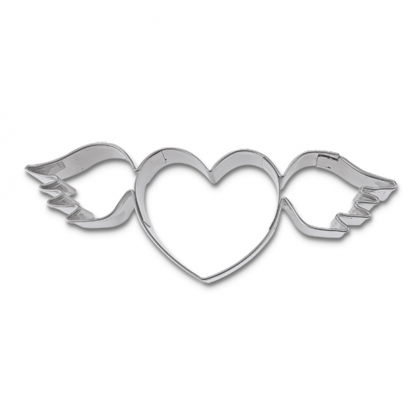 Fliegendes Herz 9 cm Edelstahl Flying Heart 9 cm st.steel