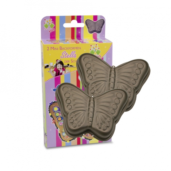 Backf. Schmetterl. 2er  10 cm Butterfly moulds 10cm nonstick