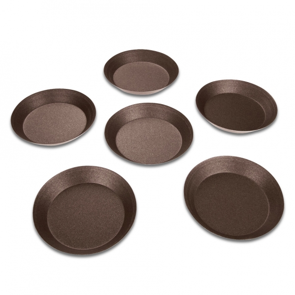 Tartelett glatt 7cm/6Stk. plain tart mould 7 cm,set of 6