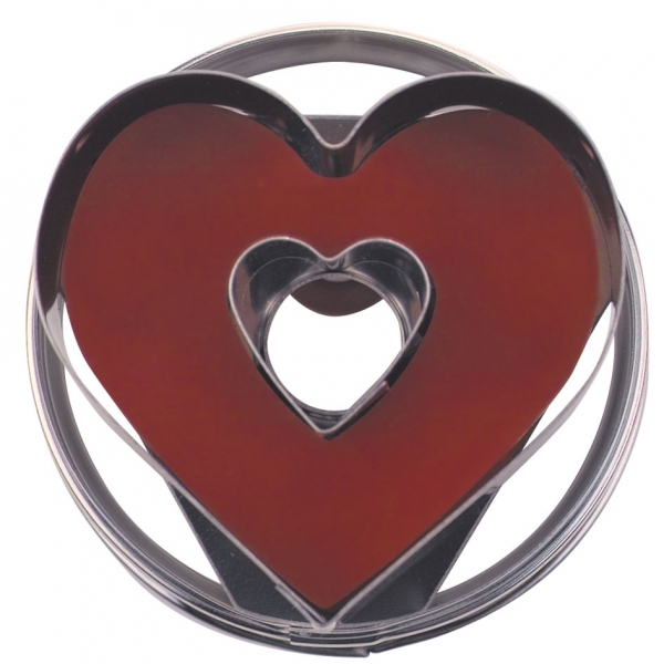 Herz m. Auswerfer ø 4,8 cm Heart ø 4.8 cm stainless steel