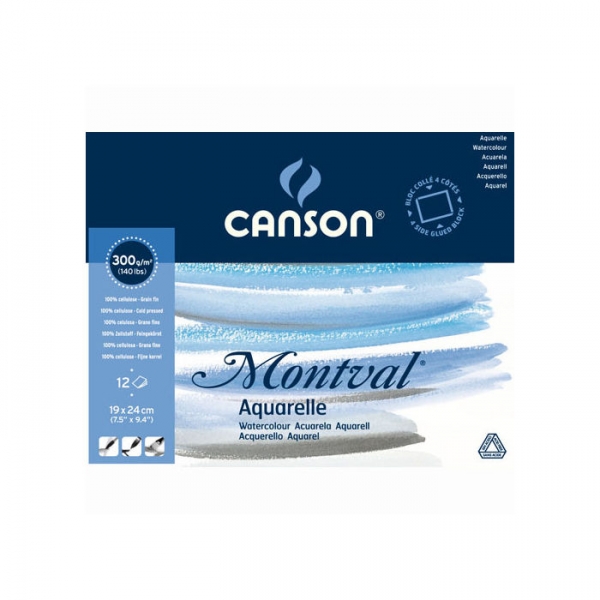 Canson Montval Blocks 19X24cm Aquarellpapier 12 bBl.