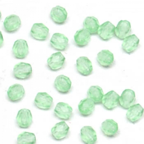 Glasschliffperle Light Peridot matt 4mm 100 Stück