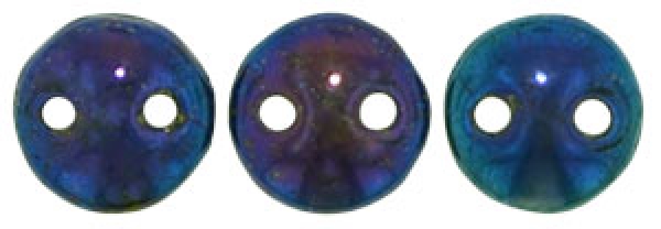 Lentil 6mm Iris Blue Czech Mates 50 Stück
