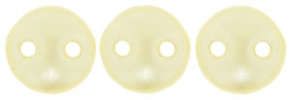 Lentil 6mm Pearl Coat Cream Czech Mates 50 Stück