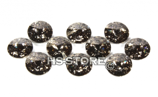 Swarovski Rivoli Crystal Black Patina F 8 mm 10 Stk.