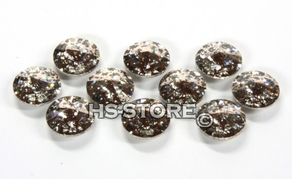 Swarovski Rivoli Crystal Rose Patina F 8 mm 10 Stk.