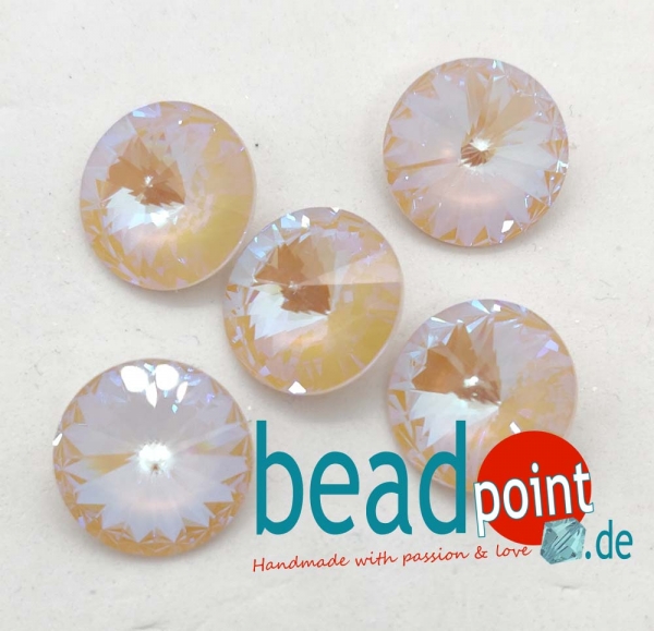 Swarovski Rivoli  Crystal Ivory Cream DeLite 14 mm 5 Stück